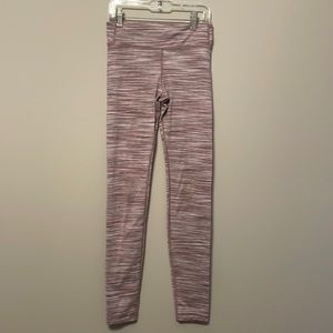 Athleta Girl pink striped leggings - sz 12